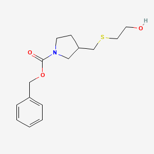 molecular formula C15H21NO3S B7931801 3-(2-Hydroxy-ethylsulfanylmethyl)-pyrrolidine-1-carboxylic acid benzyl ester 