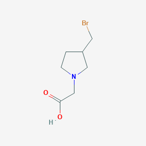 molecular formula C7H12BrNO2 B7931808 (3-Bromomethyl-pyrrolidin-1-yl)-acetic acid 