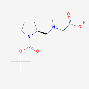 molecular formula C13H24N2O4 B7931872 (S)-2-[(Carboxymethyl-methyl-amino)-methyl]-pyrrolidine-1-carboxylic acid tert-butyl ester 