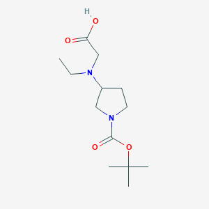 molecular formula C13H24N2O4 B7931881 3-(Carboxymethyl-ethyl-amino)-pyrrolidine-1-carboxylic acid tert-butyl ester 
