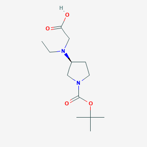 molecular formula C13H24N2O4 B7931885 (S)-3-(Carboxymethyl-ethyl-amino)-pyrrolidine-1-carboxylic acid tert-butyl ester 
