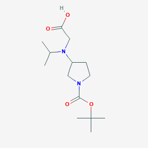 molecular formula C14H26N2O4 B7931907 3-(Carboxymethyl-isopropyl-amino)-pyrrolidine-1-carboxylic acid tert-butyl ester 