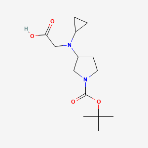 molecular formula C14H24N2O4 B7931929 3-(Carboxymethyl-cyclopropyl-amino)-pyrrolidine-1-carboxylic acid tert-butyl ester 