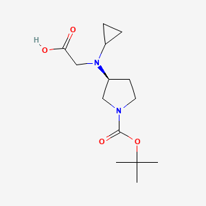 molecular formula C14H24N2O4 B7931935 (S)-3-(Carboxymethyl-cyclopropyl-amino)-pyrrolidine-1-carboxylic acid tert-butyl ester 