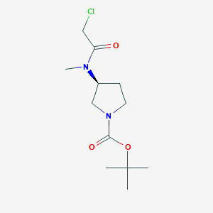 molecular formula C12H21ClN2O3 B7931965 (S)-3-[(2-Chloro-acetyl)-methyl-amino]-pyrrolidine-1-carboxylic acid tert-butyl ester 