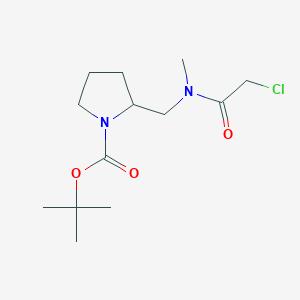 molecular formula C13H23ClN2O3 B7931966 2-{[(2-Chloro-acetyl)-methyl-amino]-methyl}-pyrrolidine-1-carboxylic acid tert-butyl ester 