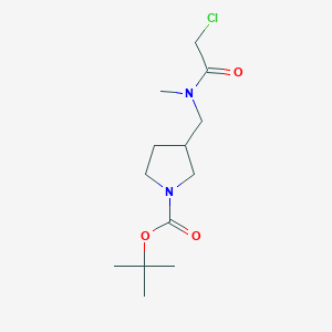 molecular formula C13H23ClN2O3 B7931969 3-{[(2-Chloro-acetyl)-methyl-amino]-methyl}-pyrrolidine-1-carboxylic acid tert-butyl ester 