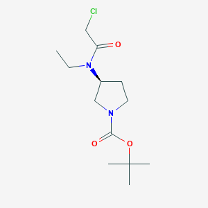 molecular formula C13H23ClN2O3 B7931973 (S)-3-[(2-Chloro-acetyl)-ethyl-amino]-pyrrolidine-1-carboxylic acid tert-butyl ester 
