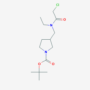 molecular formula C14H25ClN2O3 B7931990 3-{[(2-Chloro-acetyl)-ethyl-amino]-methyl}-pyrrolidine-1-carboxylic acid tert-butyl ester 