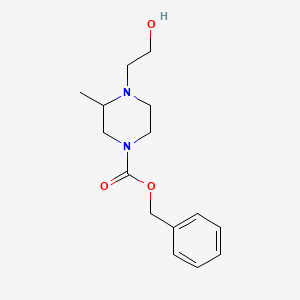 4-(2-Hydroxy-ethyl)-3-methyl-piperazine-1-carboxylic acid benzyl ester
