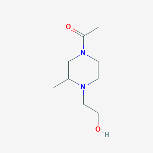 molecular formula C9H18N2O2 B7932050 1-[4-(2-Hydroxy-ethyl)-3-methyl-piperazin-1-yl]-ethanone 