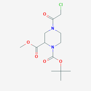 molecular formula C13H21ClN2O5 B7932085 4-(2-Chloro-acetyl)-piperazine-1,2-dicarboxylic acid 1-tert-butyl ester 2-methyl ester 