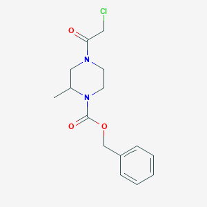 molecular formula C15H19ClN2O3 B7932091 4-(2-Chloro-acetyl)-2-methyl-piperazine-1-carboxylic acid benzyl ester 