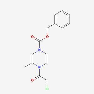 molecular formula C15H19ClN2O3 B7932097 4-(2-Chloro-acetyl)-3-methyl-piperazine-1-carboxylic acid benzyl ester 