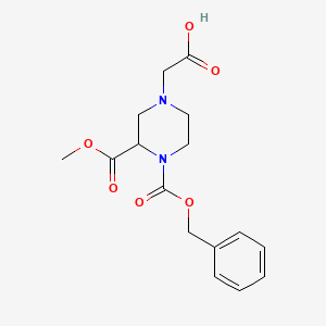 2-(3-methoxycarbonyl-4-phenylmethoxycarbonylpiperazin-1-yl)acetic acid