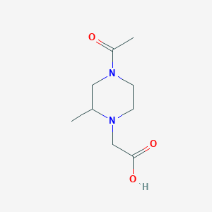molecular formula C9H16N2O3 B7932197 (4-Acetyl-2-methyl-piperazin-1-yl)-acetic acid 