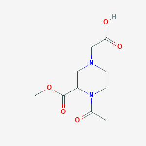 molecular formula C10H16N2O5 B7932198 1-Acetyl-4-carboxymethyl-piperazine-2-carboxylic acid methyl ester 