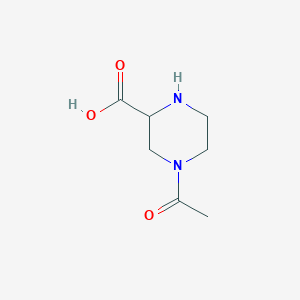 molecular formula C7H12N2O3 B7932209 4-Acetyl-piperazine-2-carboxylic acid 