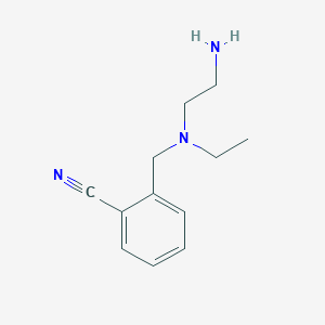 molecular formula C12H17N3 B7932249 2-{[(2-Amino-ethyl)-ethyl-amino]-methyl}-benzonitrile 