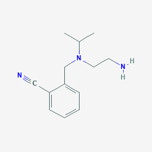 molecular formula C13H19N3 B7932261 2-{[(2-Amino-ethyl)-isopropyl-amino]-methyl}-benzonitrile 