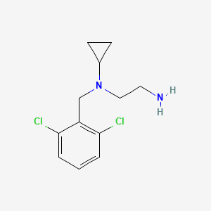 molecular formula C12H16Cl2N2 B7932270 N1-Cyclopropyl-N1-(2,6-dichlorobenzyl)ethane-1,2-diamine 