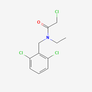 molecular formula C11H12Cl3NO B7932287 2-Chloro-N-(2,6-dichloro-benzyl)-N-ethyl-acetamide 