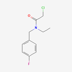 molecular formula C11H13ClFNO B7932295 2-Chloro-N-ethyl-N-(4-fluoro-benzyl)-acetamide 