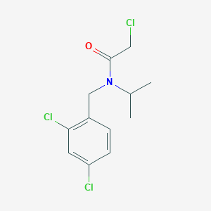 molecular formula C12H14Cl3NO B7932298 2-Chloro-N-(2,4-dichloro-benzyl)-N-isopropyl-acetamide 