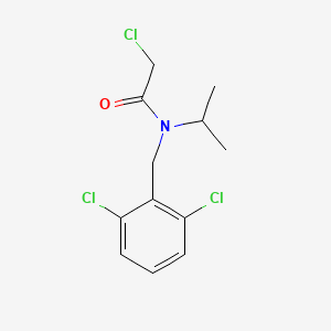 molecular formula C12H14Cl3NO B7932307 2-Chloro-N-(2,6-dichloro-benzyl)-N-isopropyl-acetamide 