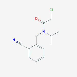 molecular formula C13H15ClN2O B7932312 2-Chloro-N-(2-cyano-benzyl)-N-isopropyl-acetamide 