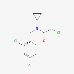 molecular formula C12H12Cl3NO B7932315 2-Chloro-N-cyclopropyl-N-(2,4-dichloro-benzyl)-acetamide 