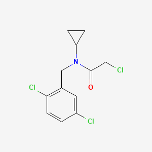 molecular formula C12H12Cl3NO B7932319 2-Chloro-N-cyclopropyl-N-(2,5-dichloro-benzyl)-acetamide 