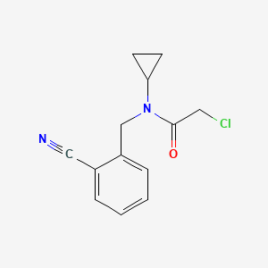 molecular formula C13H13ClN2O B7932329 2-Chloro-N-(2-cyano-benzyl)-N-cyclopropyl-acetamide 