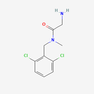 molecular formula C10H12Cl2N2O B7932338 2-Amino-N-(2,6-dichloro-benzyl)-N-methyl-acetamide 