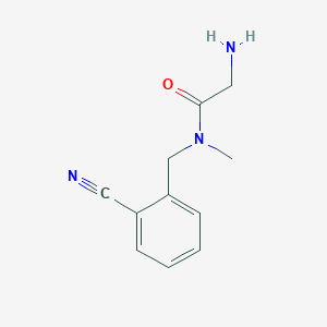 molecular formula C11H13N3O B7932345 2-Amino-N-(2-cyano-benzyl)-N-methyl-acetamide 