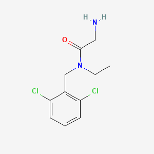 molecular formula C11H14Cl2N2O B7932361 2-Amino-N-(2,6-dichloro-benzyl)-N-ethyl-acetamide 