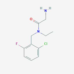 molecular formula C11H14ClFN2O B7932367 2-Amino-N-(2-chloro-6-fluoro-benzyl)-N-ethyl-acetamide 