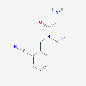 molecular formula C13H17N3O B7932380 2-Amino-N-(2-cyano-benzyl)-N-isopropyl-acetamide 