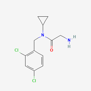 molecular formula C12H14Cl2N2O B7932388 2-Amino-N-cyclopropyl-N-(2,4-dichloro-benzyl)-acetamide 