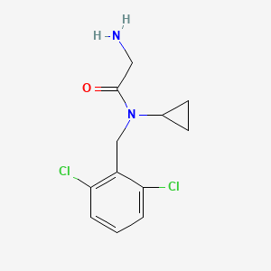 molecular formula C12H14Cl2N2O B7932396 2-Amino-N-cyclopropyl-N-(2,6-dichloro-benzyl)-acetamide 