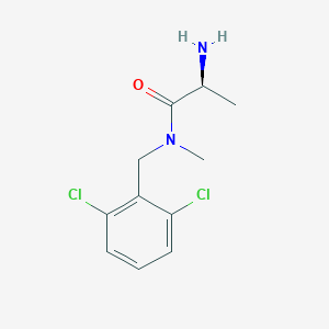 molecular formula C11H14Cl2N2O B7932405 (S)-2-Amino-N-(2,6-dichloro-benzyl)-N-methyl-propionamide 