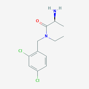 molecular formula C12H16Cl2N2O B7932414 (S)-2-Amino-N-(2,4-dichloro-benzyl)-N-ethyl-propionamide 