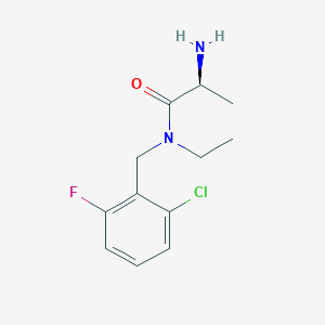 molecular formula C12H16ClFN2O B7932433 (S)-2-Amino-N-(2-chloro-6-fluoro-benzyl)-N-ethyl-propionamide 