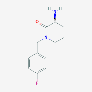 molecular formula C12H17FN2O B7932438 (S)-2-Amino-N-ethyl-N-(4-fluoro-benzyl)-propionamide 