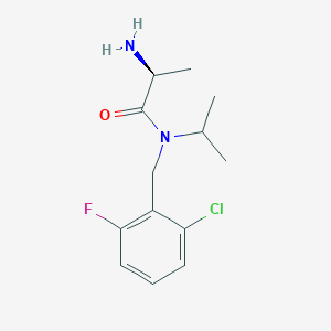 molecular formula C13H18ClFN2O B7932457 (S)-2-Amino-N-(2-chloro-6-fluorobenzyl)-N-isopropylpropanamide 