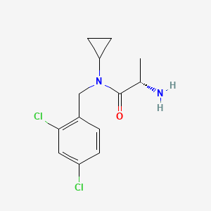 molecular formula C13H16Cl2N2O B7932484 (S)-2-Amino-N-cyclopropyl-N-(2,4-dichloro-benzyl)-propionamide 