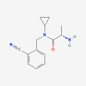 molecular formula C14H17N3O B7932496 (S)-2-Amino-N-(2-cyano-benzyl)-N-cyclopropyl-propionamide 