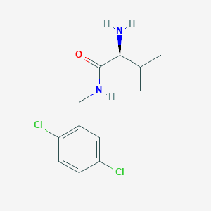 molecular formula C12H16Cl2N2O B7932506 (S)-2-Amino-N-(2,5-dichloro-benzyl)-3-methyl-butyramide 