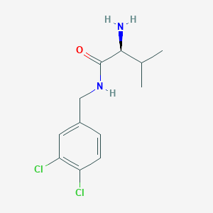 molecular formula C12H16Cl2N2O B7932512 (S)-2-Amino-N-(3,4-dichloro-benzyl)-3-methyl-butyramide 