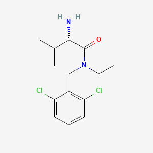 molecular formula C14H20Cl2N2O B7932531 (S)-2-Amino-N-(2,6-dichloro-benzyl)-N-ethyl-3-methyl-butyramide 